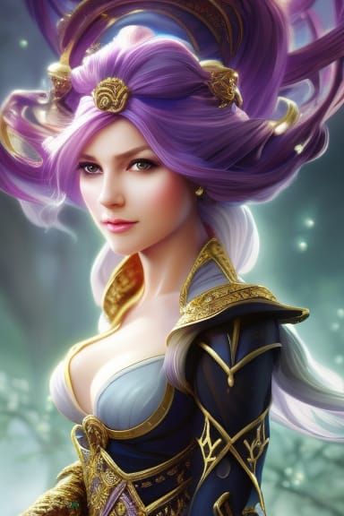 Magic Queen Portrait in Fantasycore Style