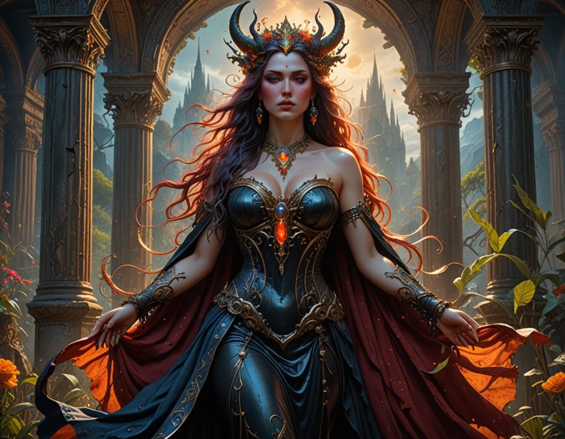 Ethereal Goddess Lilith in Luis Royo-Inspired Art