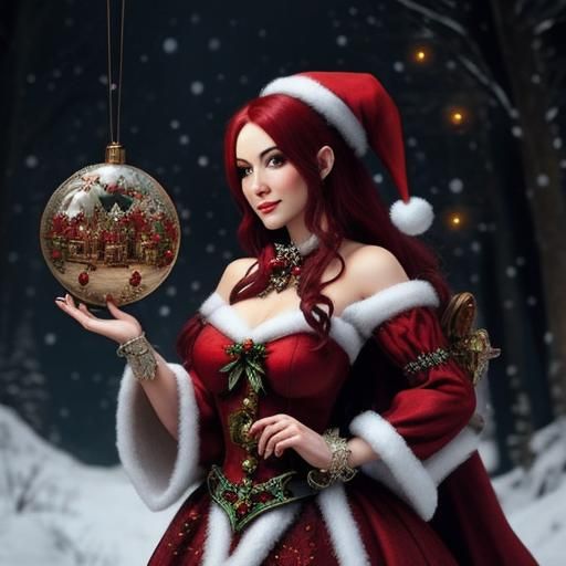 Steampunk Santa's Christmas Wonderland: A Fairy-Tale Scene