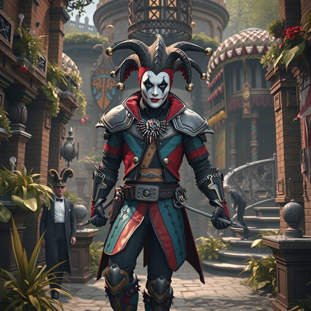 Epic Harlequin Masterpiece in Stunning 3D Cinematic Style