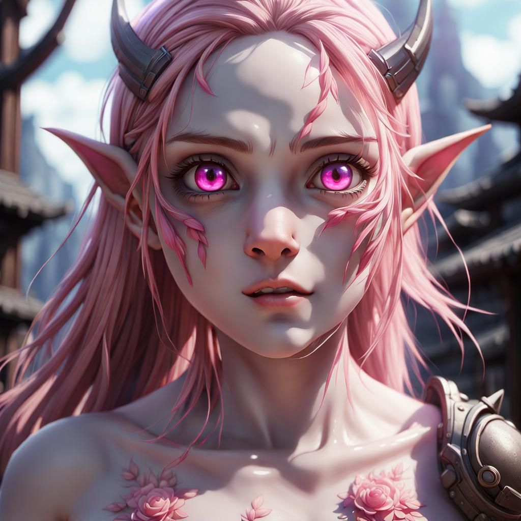 Fantasy Half-Orc Giant in Detailed Matte Painting