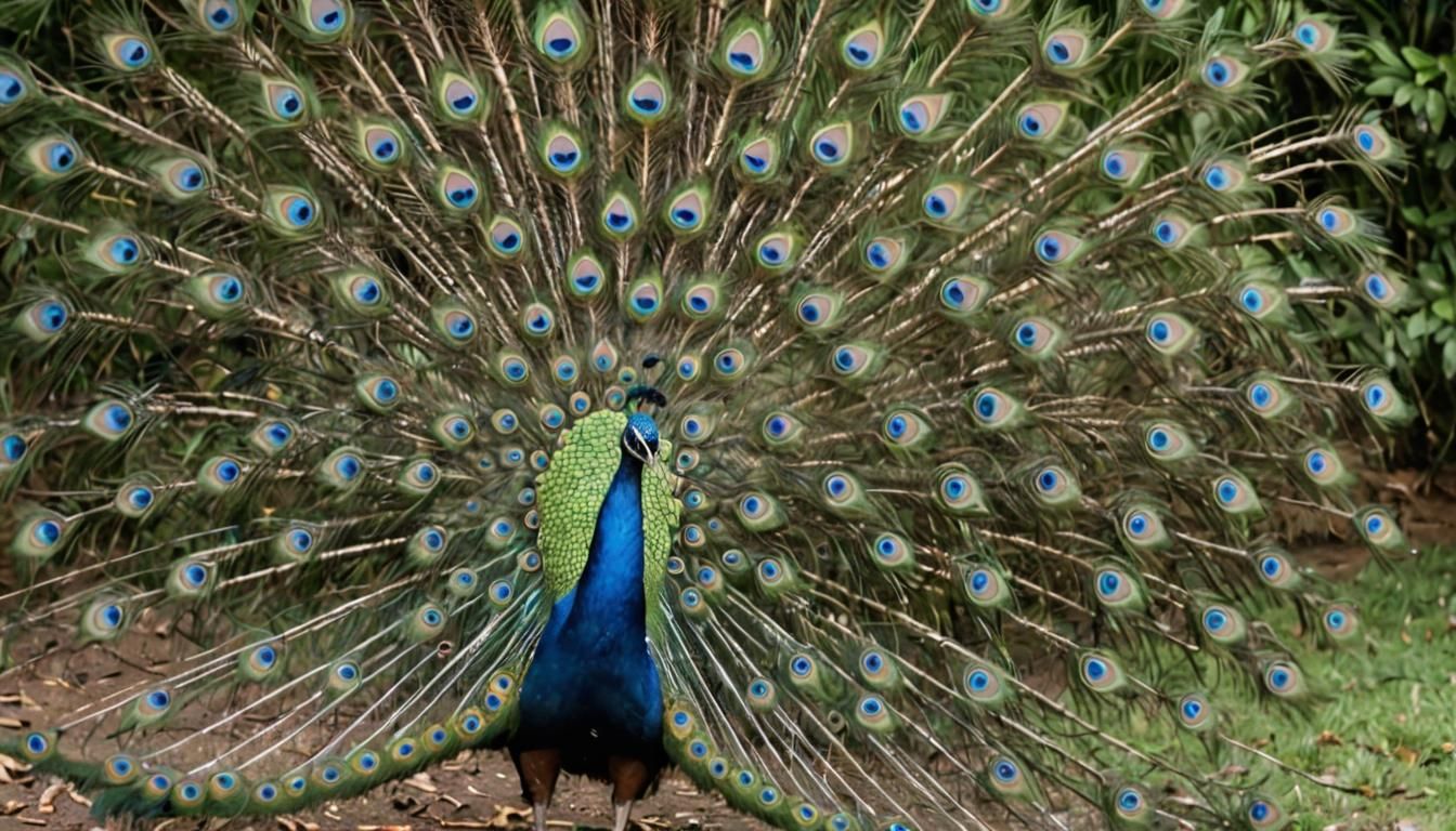 "a group of peacocks is known as an "ostentation""