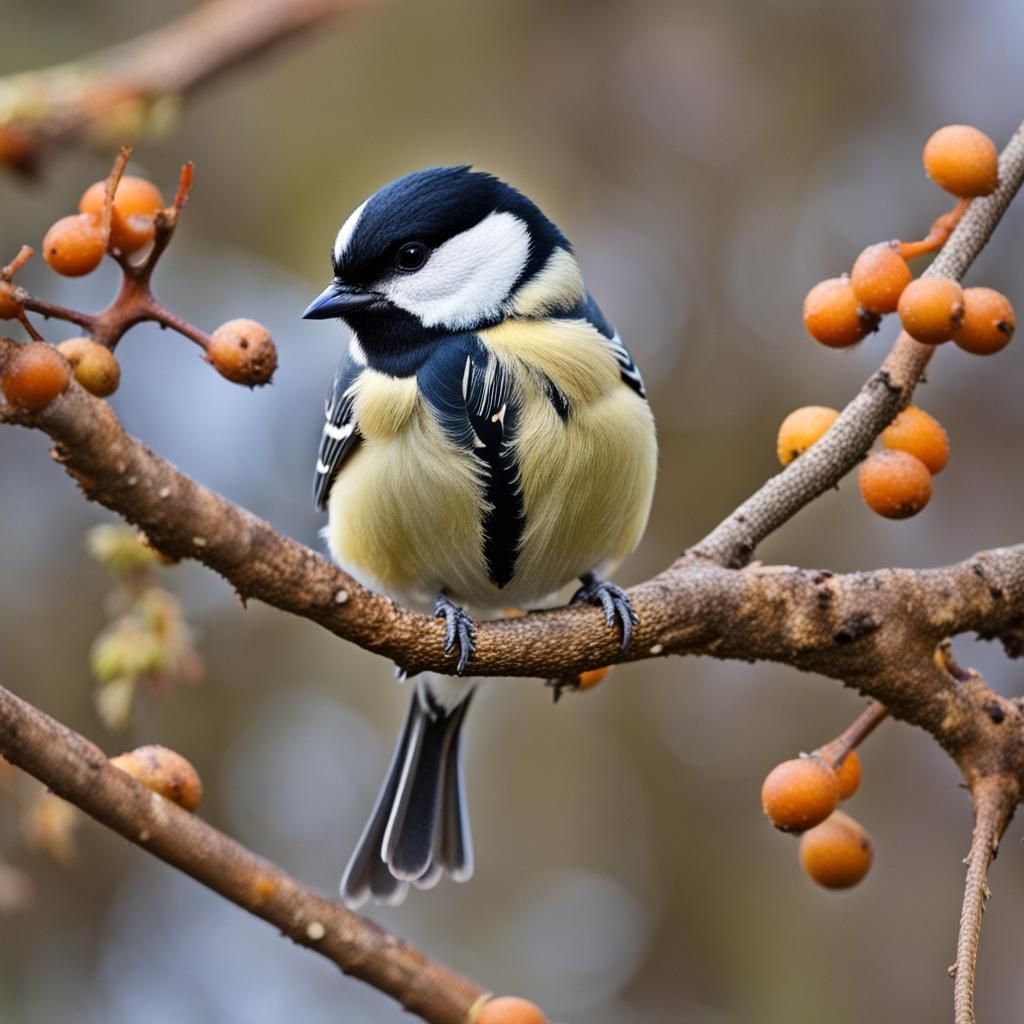 Detailed Photo of a Bird Tit