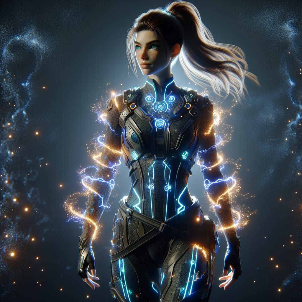 Planetary Guardian in Electric Spark Outfit