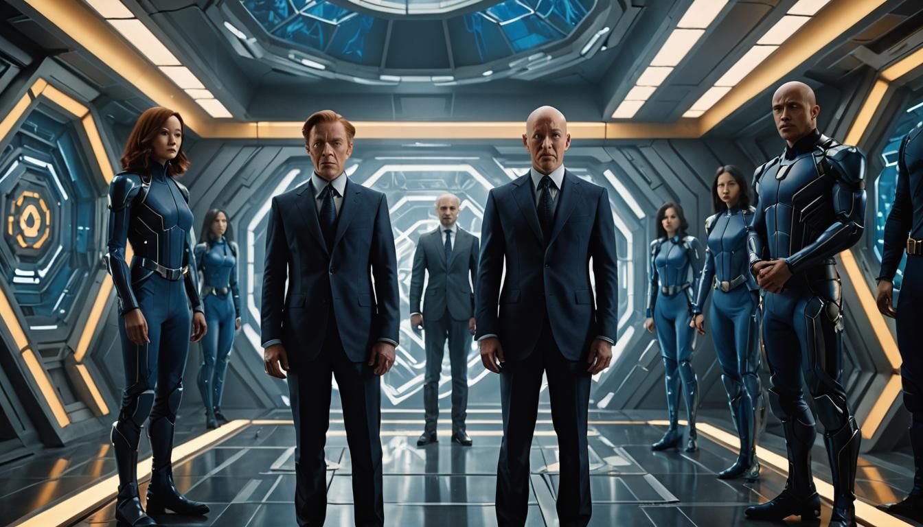 X-Men in High-Tech Chamber, Anime Style