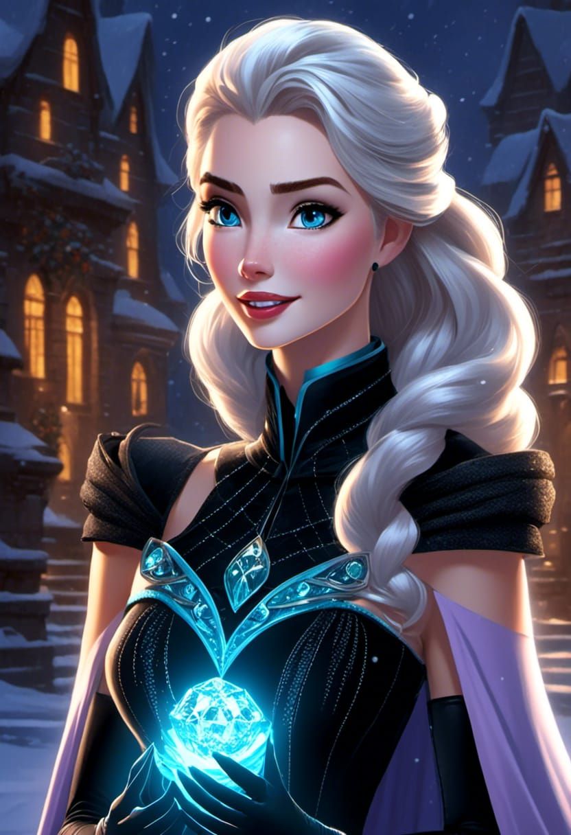 Dark and Gritty Elsa Sketch with Runes