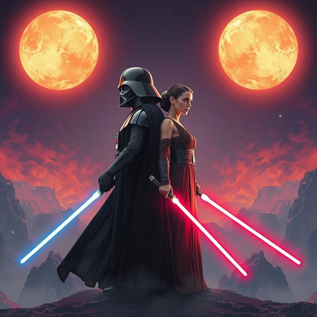 Darth Vader and Anakin Skywalker Face-Off