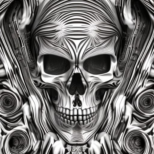 Photorealistic Skull with Bokeh Effect