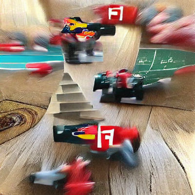 Formula 1 Race Car in Motion