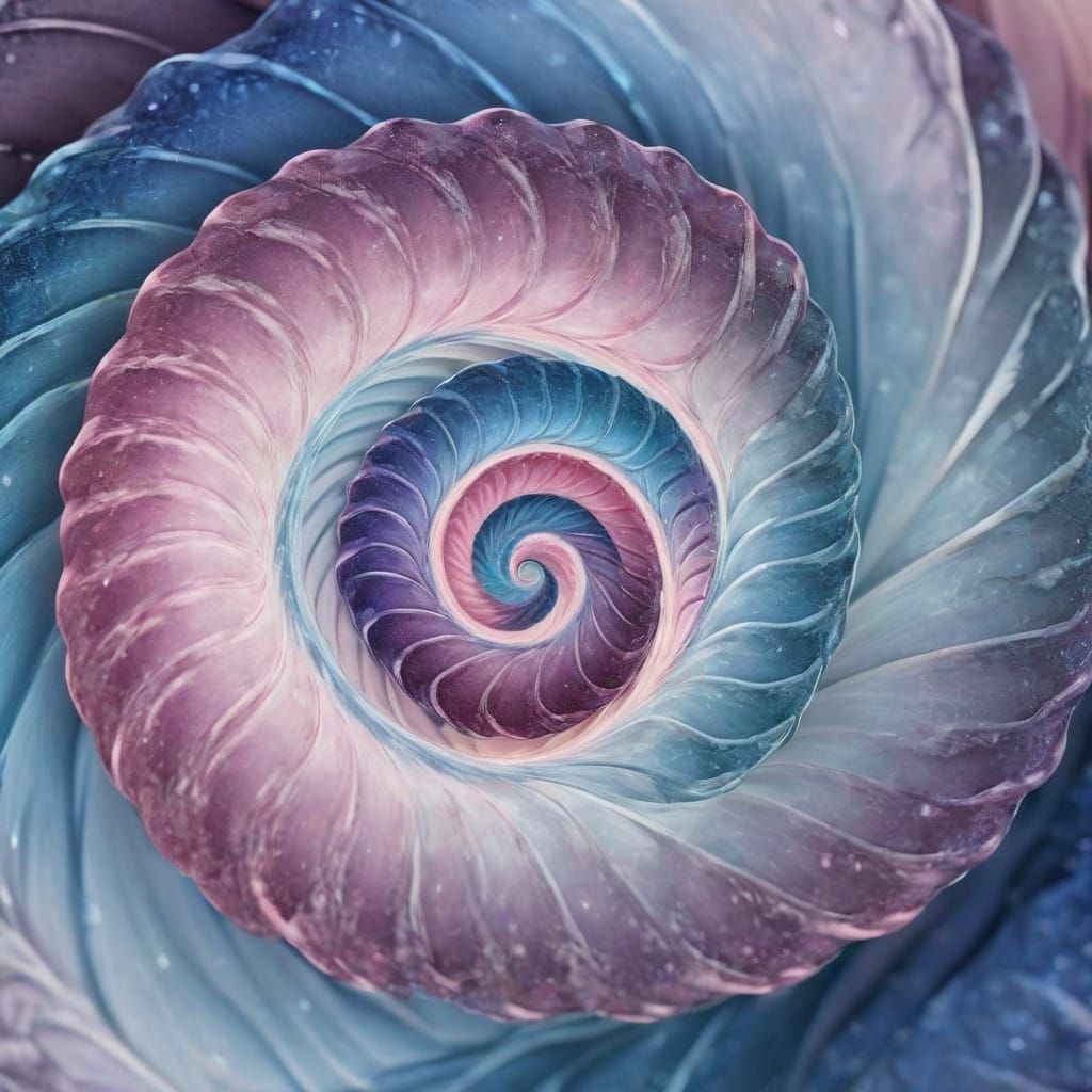 Spiral Crystal Pattern Unfolds in Nature-Inspired Colors