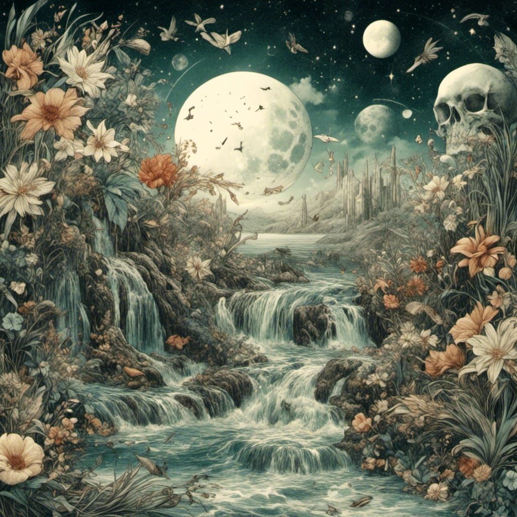 Dreamlike Paradise Scene