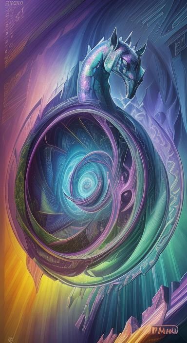 Glowing Crystal Music Frequency Analysis in Cubist Surrealis...