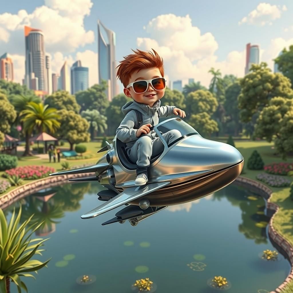 Child Pilot Soars in Whimsical Pixar Spaceship