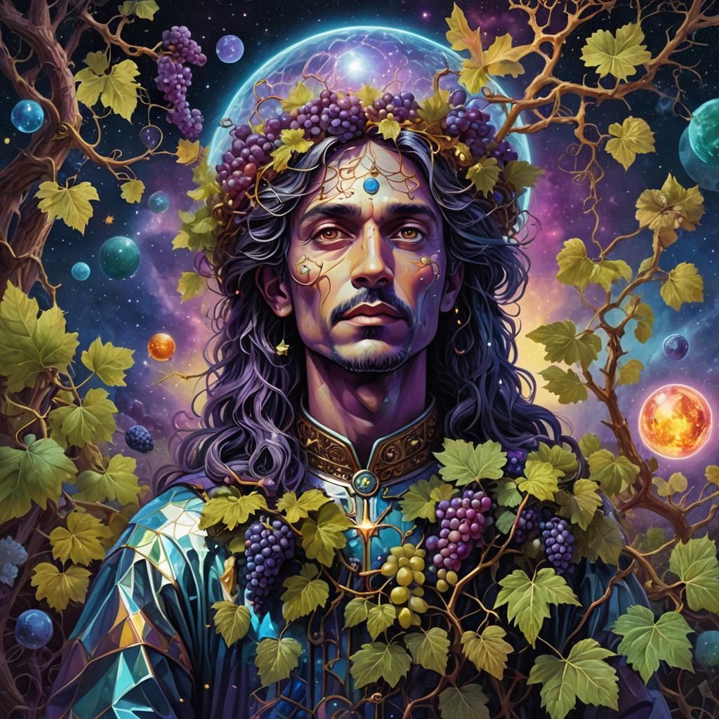 Cosmic Dreamscape in Astral Plane, Mixed Media