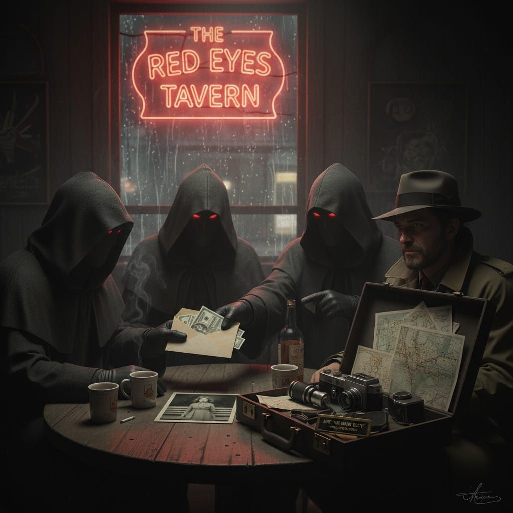 Evil Forces Meeting in a Smoky Tavern