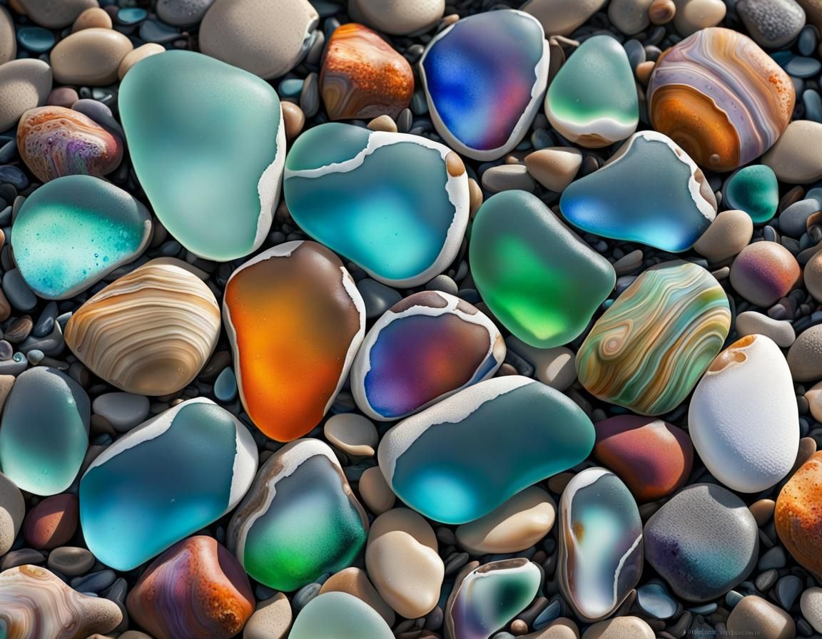 Beautiful Seaglass and Rocks
