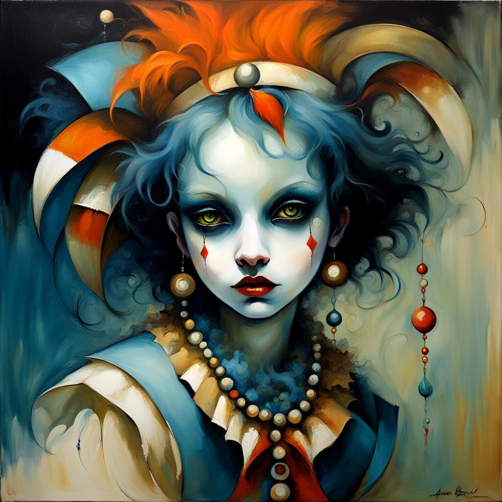 Roaring Harlequin: Abstract Oil Painting in Deep Saturation