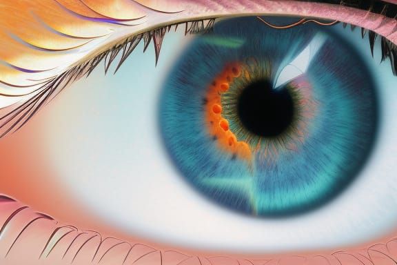 Surreal Cat's Eye in Vorticist Splash Art