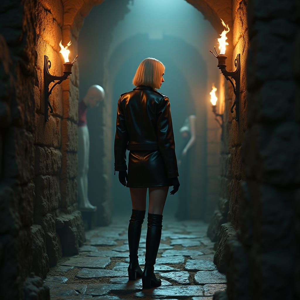 Mysterious Prison Guard in Dark Fantasy World