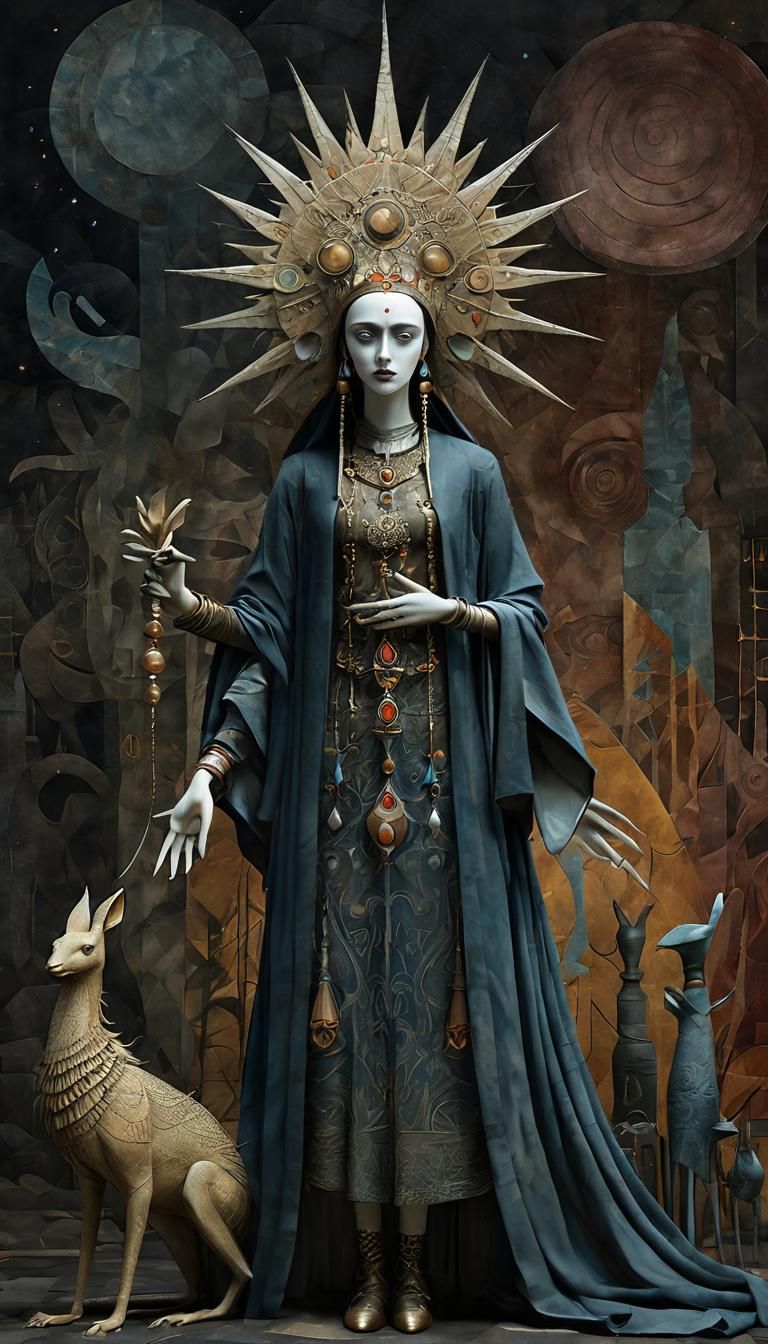 Ethereal, Dark Art in the Style of Paul Klee and Greg Rutkow...