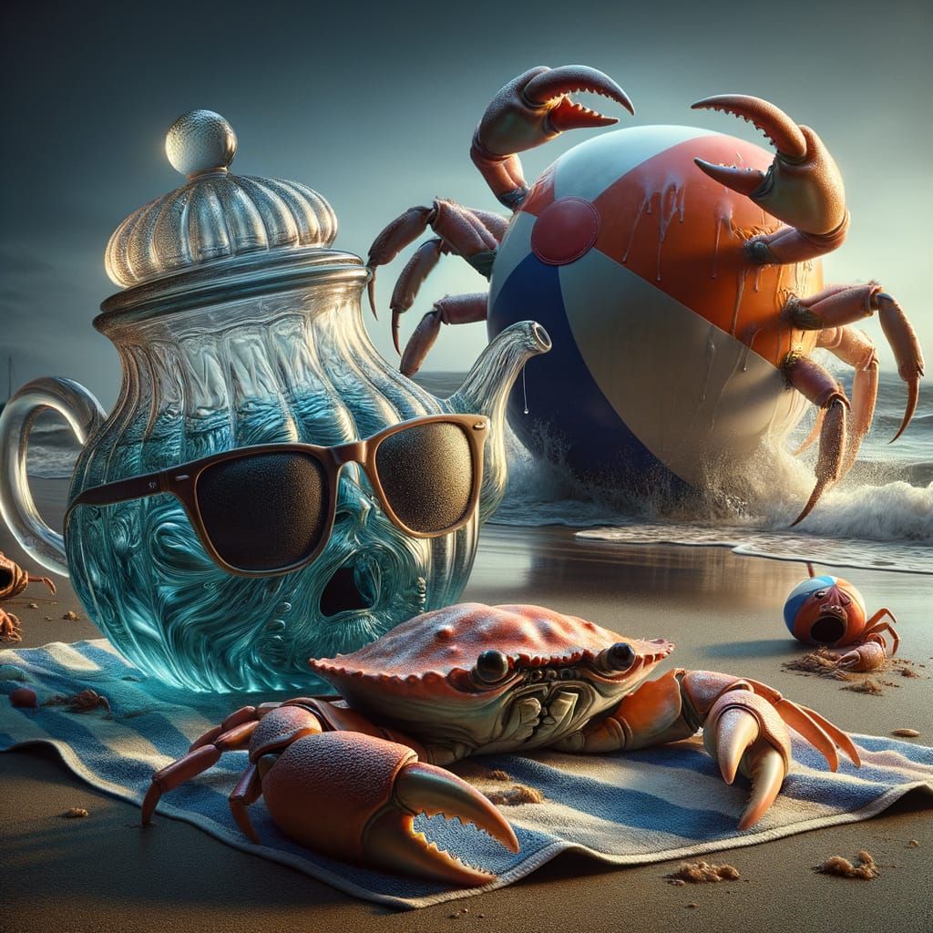 Beachside Nightmare in Ultra-Realistic Style