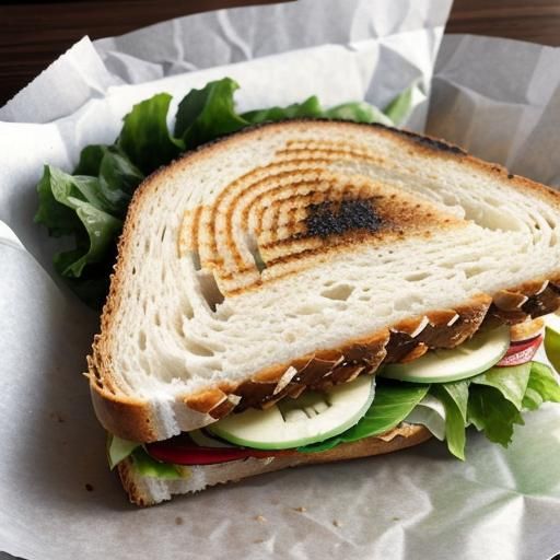 Squid Sandwich on Wax Paper Still Life