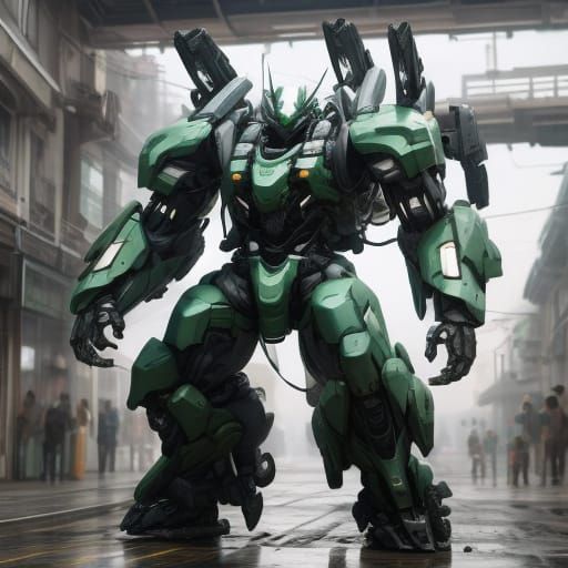 Giant Robot Destroys Monster in Epic Battle