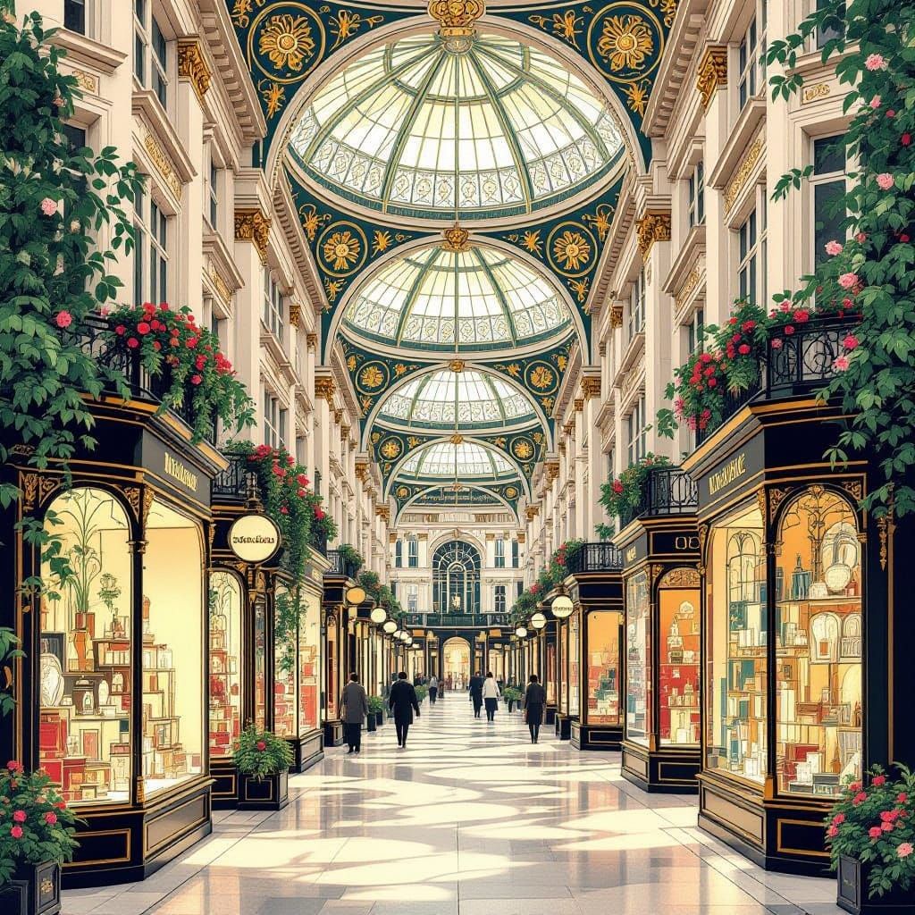 Art Nouveau Regent Street London With Flowing Lines