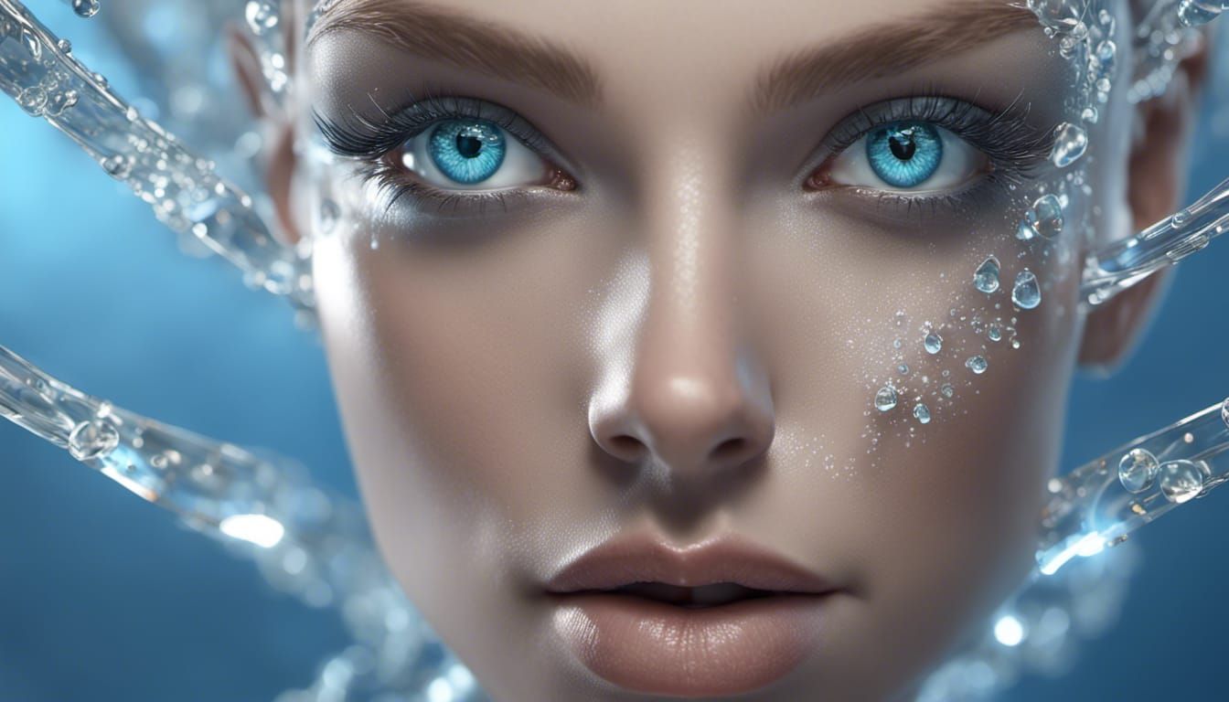 Intricately Designed Diva with Icy Blue Eyes