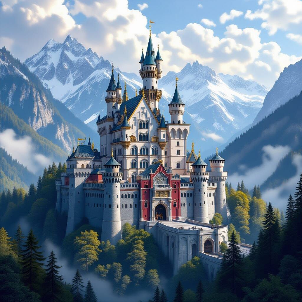 Neuschwanstein Castle: Epic Cinematic Digital Matte Painting