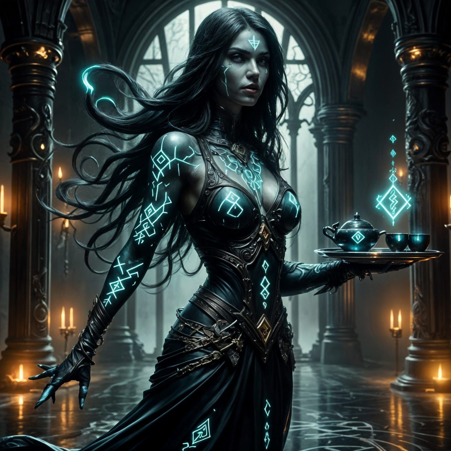 Elegant Orc Butler in Arcane Manor