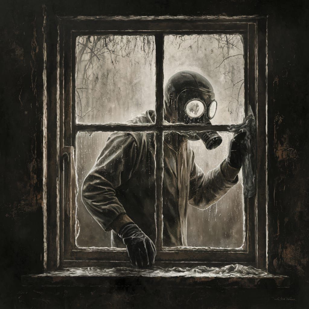 Eerie, Post-Apocalyptic Scene in Chiaroscuro Style