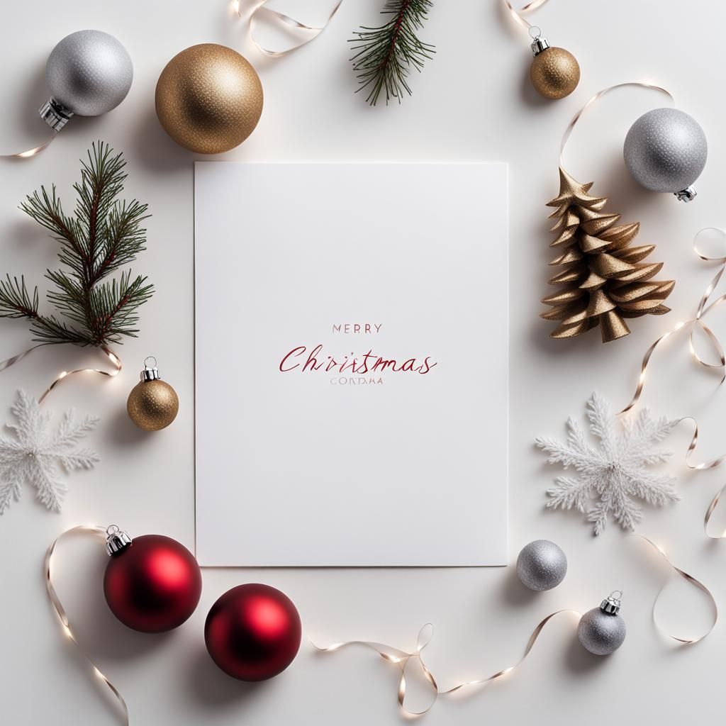 Minimalist Christmas Card in Corporate Style