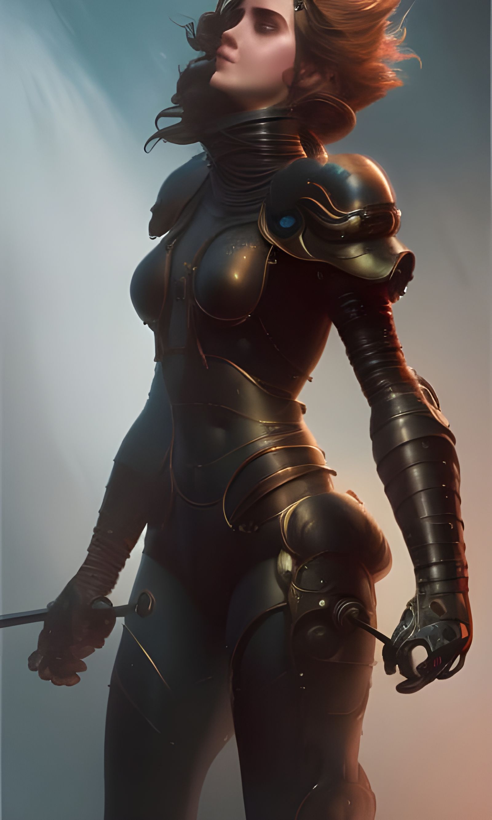 Mechanical Emma Watson Portrait in Artgerm Style