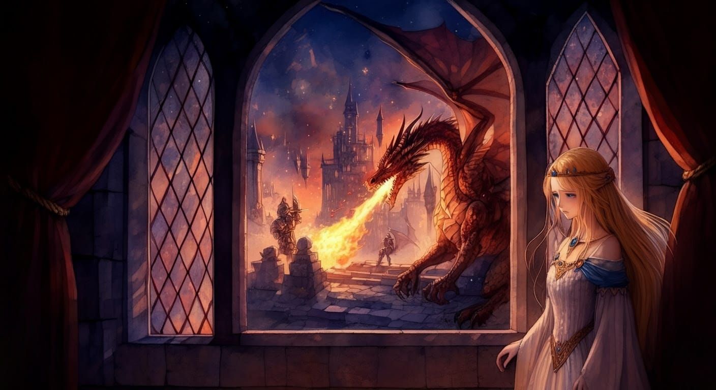 Ethereal Castle Interior in Whimsical Fantasy Style