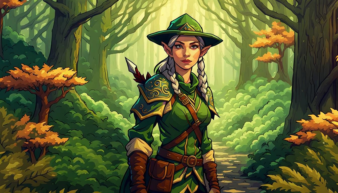 Not Space Series - Head and bust portrait of a female elf ra...