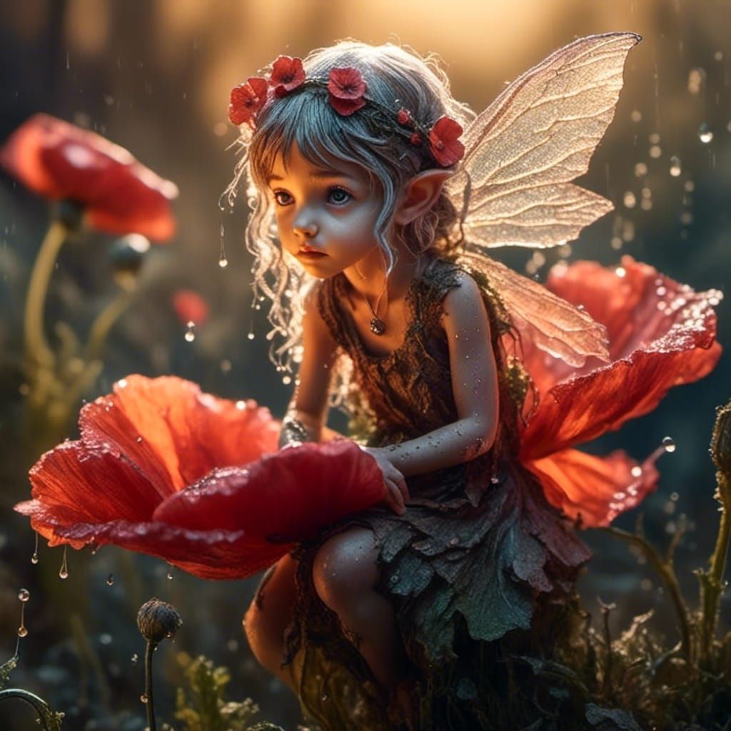 Fairy on Poppy: Macro Photography in Cinematic Style