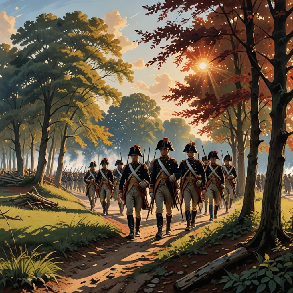 18th Century Battlefield in Yorktown, Virginia, in Earthy To...