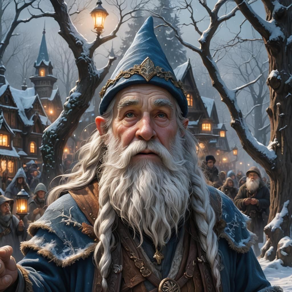 Gnome Bard in Mystical Forest, Fantasy Concept Art