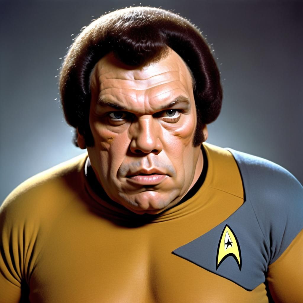 Surreal Fusion: Giant Star Trek Captain