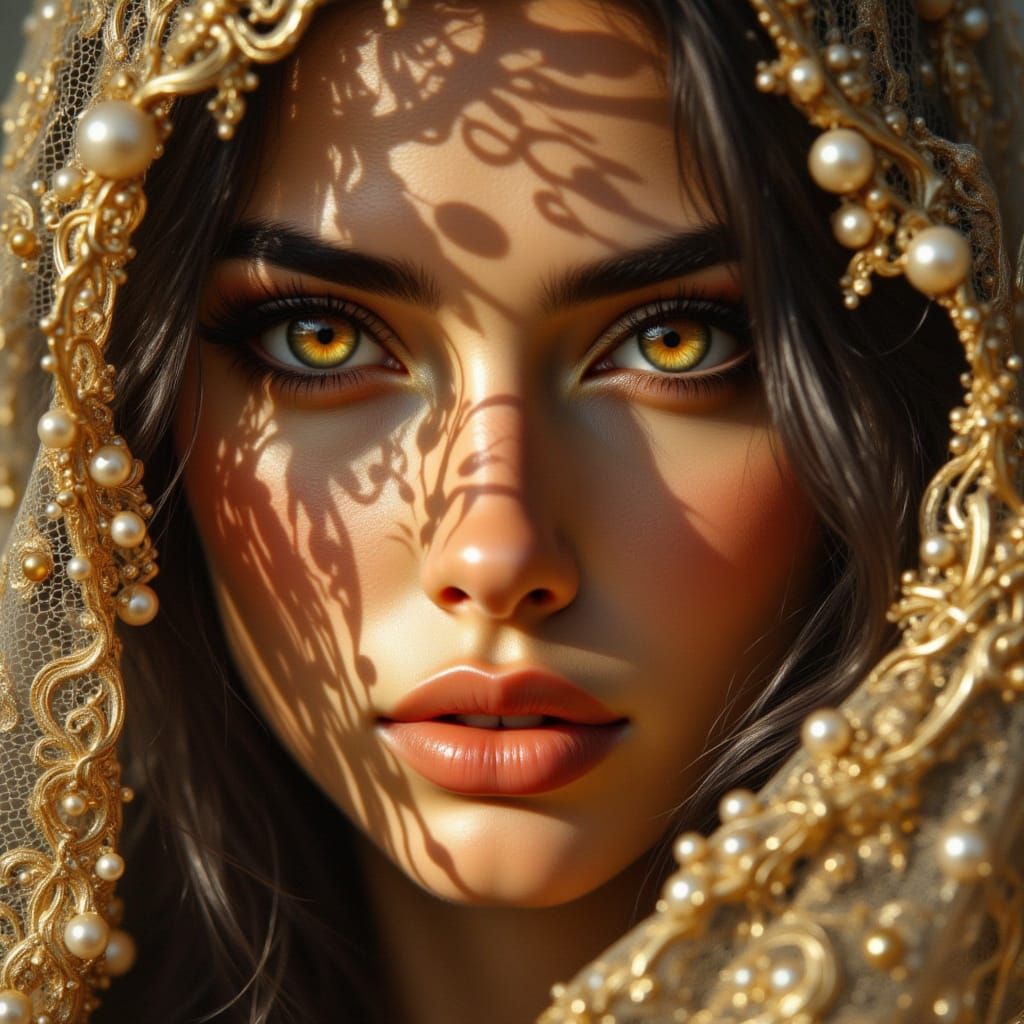 Beautifully veiled woman