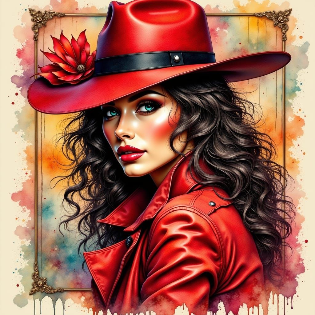 Carmen San Diego Ink Art: The Elusive Thief