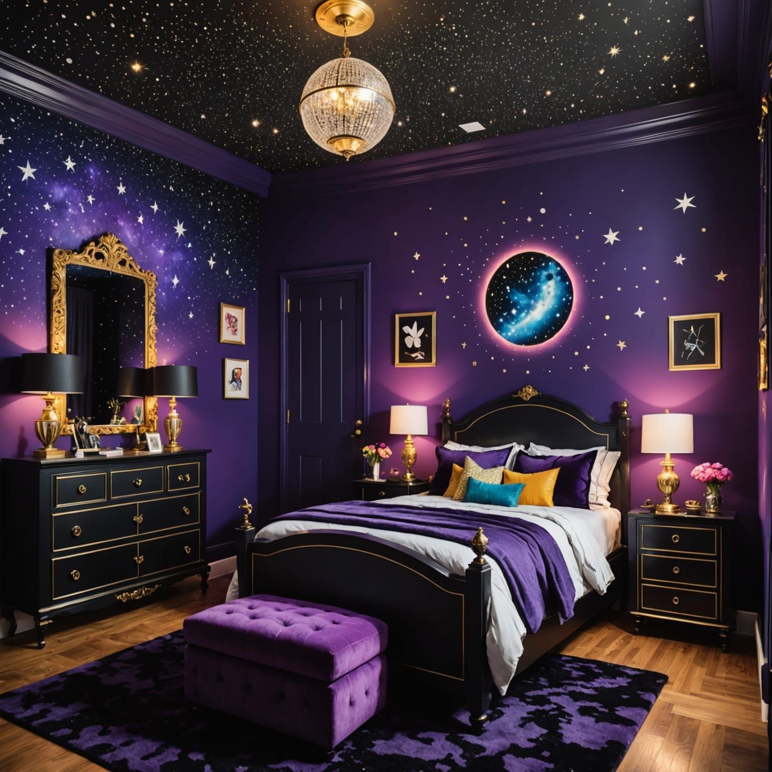 Ornate Kid's Bedroom Hideaway in Art Deco Style