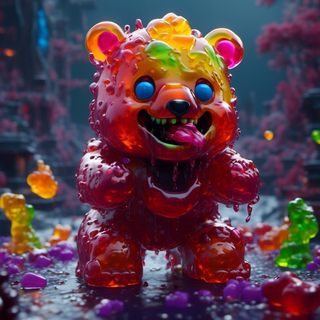 Horrific Gummy Bear Monster Concept Art
