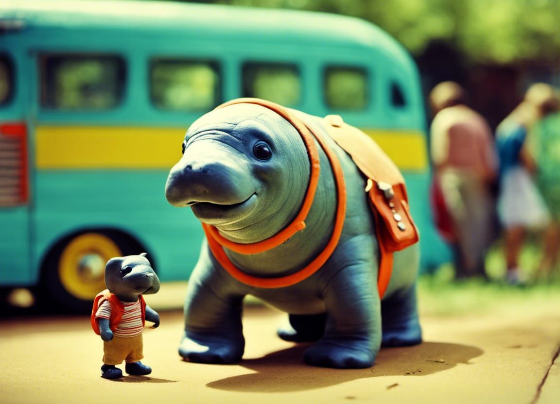 Manatee's First Day of School, 1960s Style