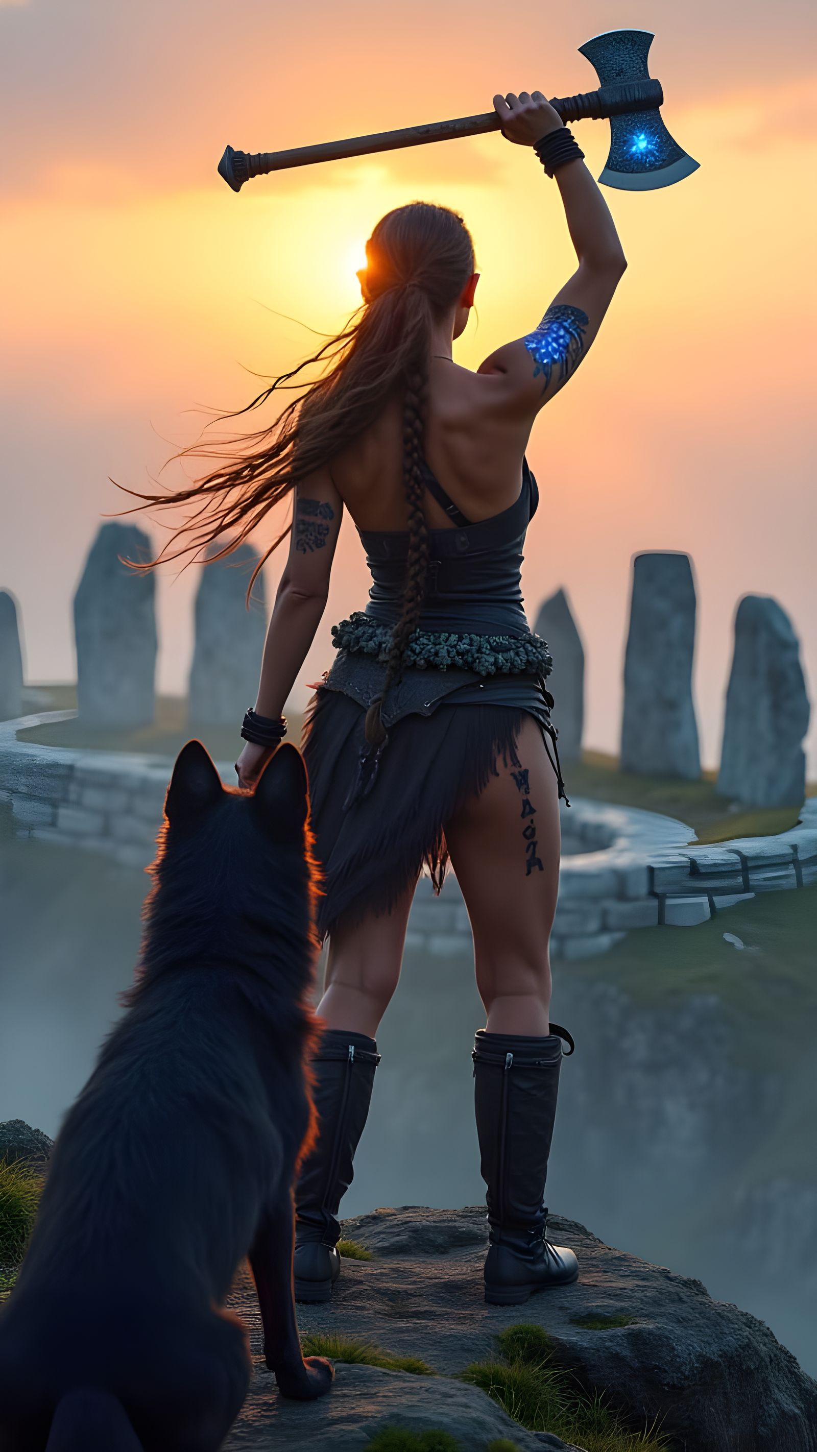 Viking Warrior Goddess at Dawn