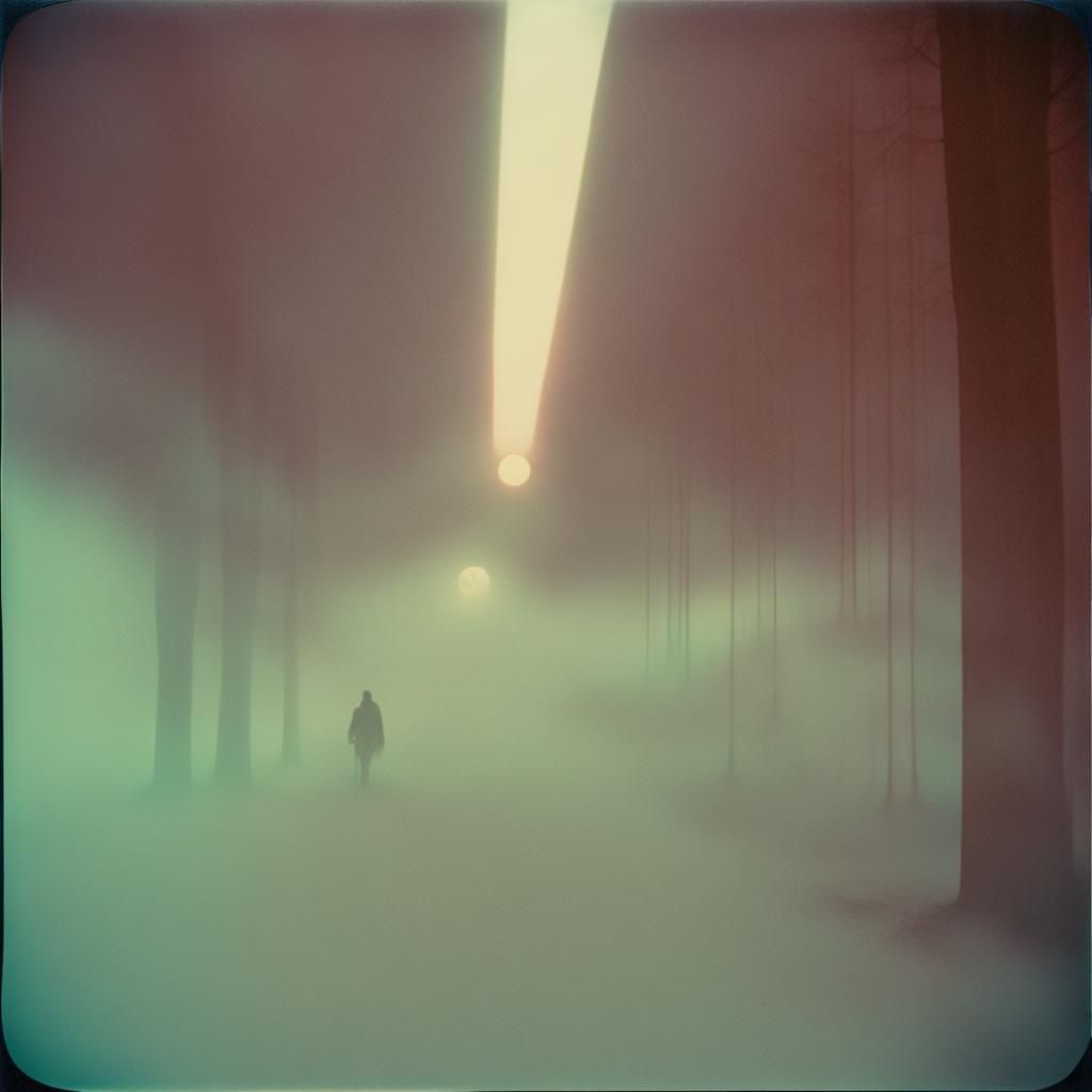 Dreamcore Liminal Space in VHS Polaroid Style