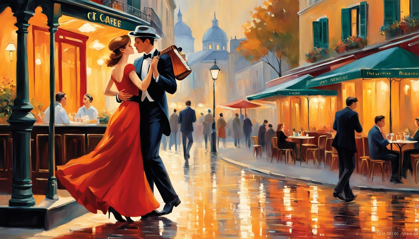 Intimate Moment in a Charming Café