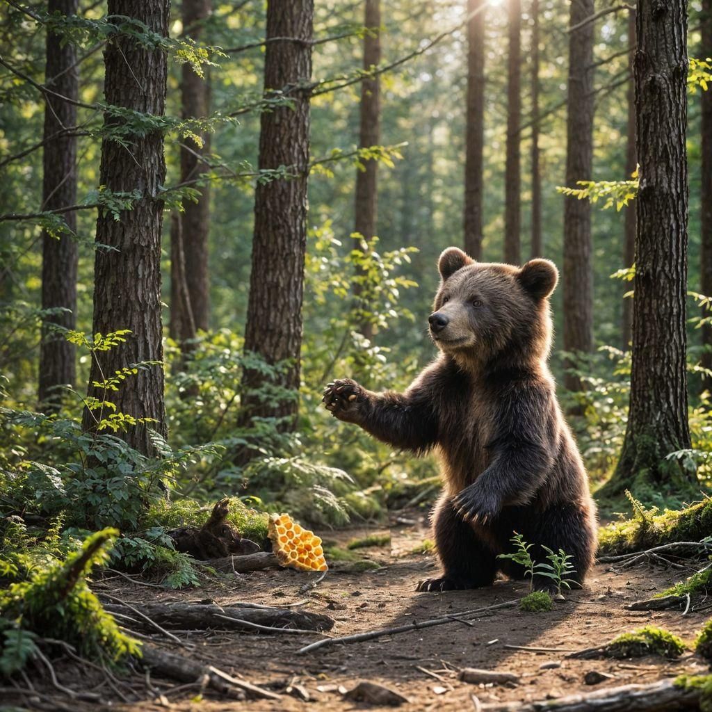 Adorable Bear Cub in Candid Photography