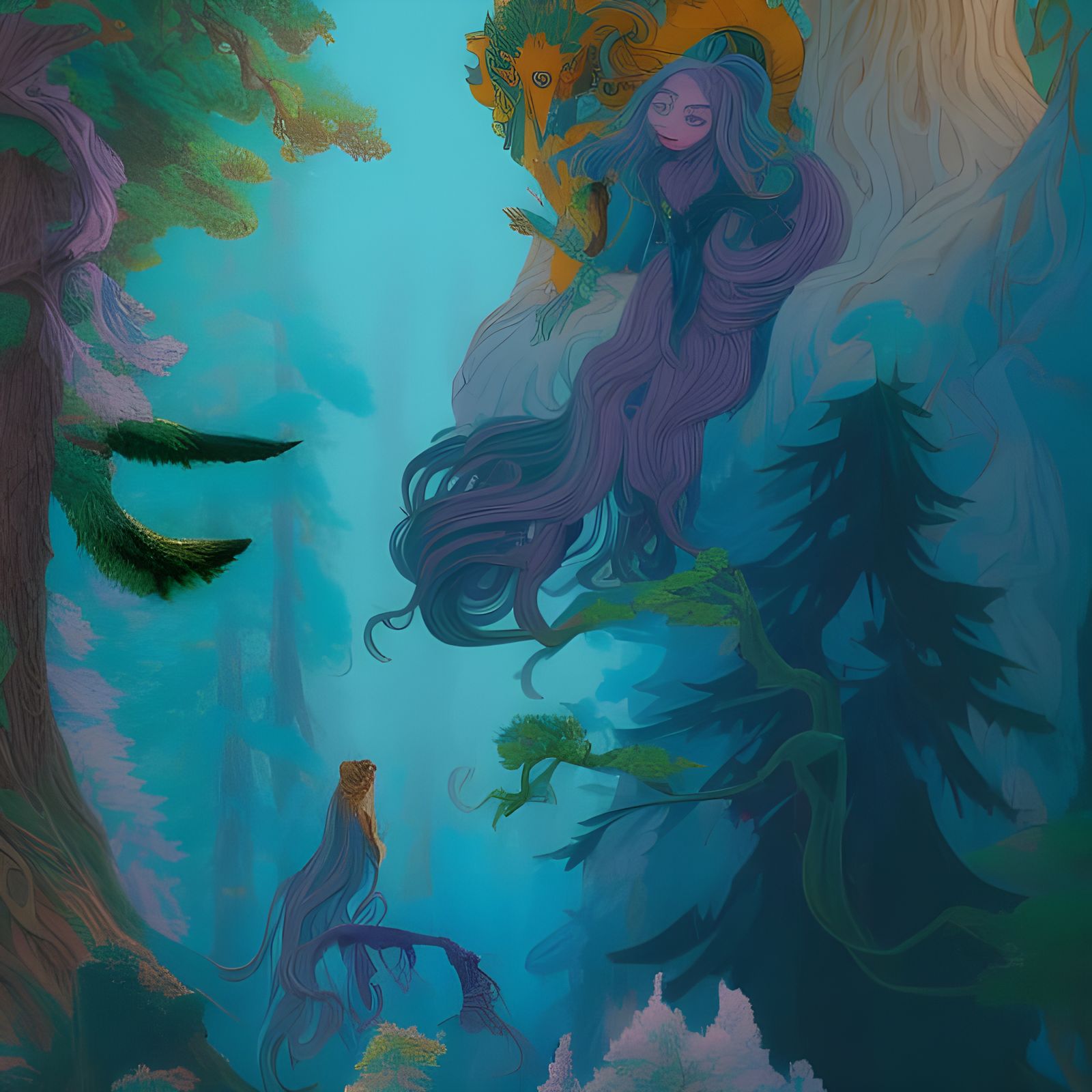 Hiding in the magical forest